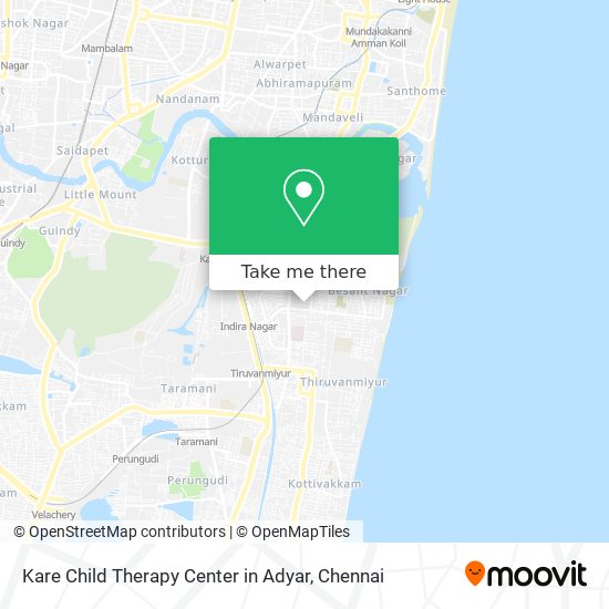 Kare Child Therapy Center in Adyar map
