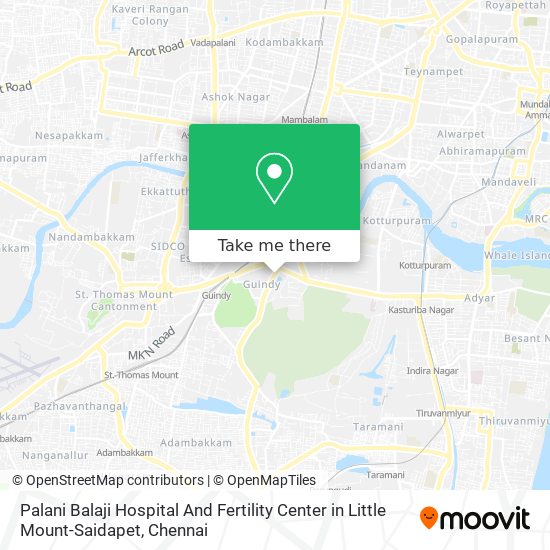 Palani Balaji Hospital And Fertility Center in Little Mount-Saidapet map