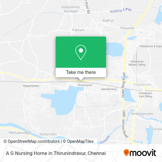 A G Nursing Home in Thirunindravur map