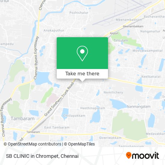 SB CLINIC in Chrompet map