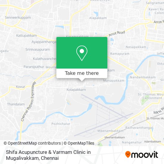 Shifa Acupuncture & Varmam Clinic in Mugalivakkam map