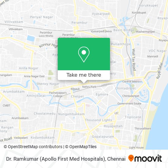 Dr. Ramkumar (Apollo First Med Hospitals) map