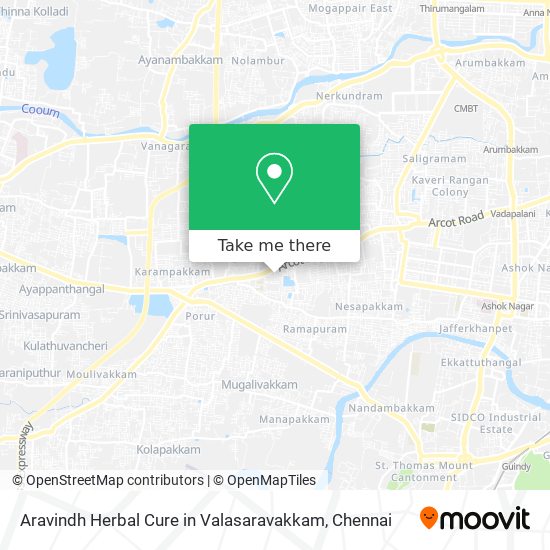 Aravindh Herbal Cure in Valasaravakkam map