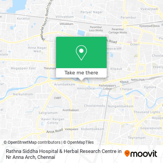 Rathna Siddha Hospital & Herbal Research Centre in Nr Anna Arch map