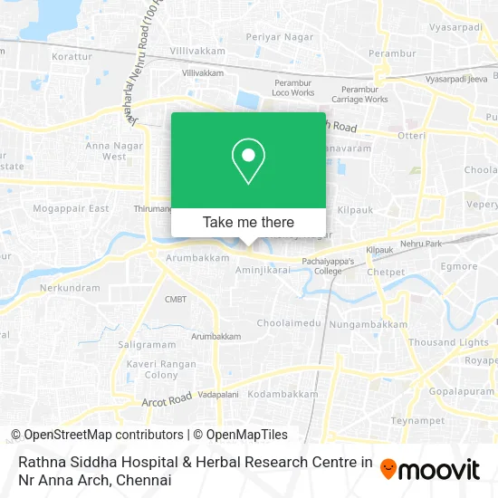 Rathna Siddha Hospital & Herbal Research Centre in Nr Anna Arch map