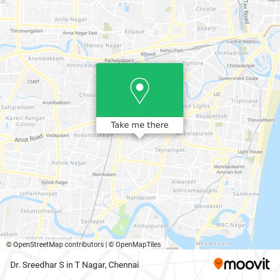 Dr. Sreedhar S in T Nagar map
