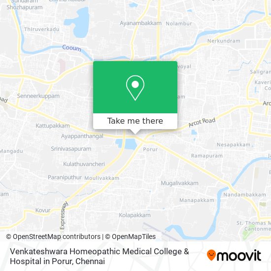 Venkateshwara Homeopathic Medical College & Hospital in Porur map