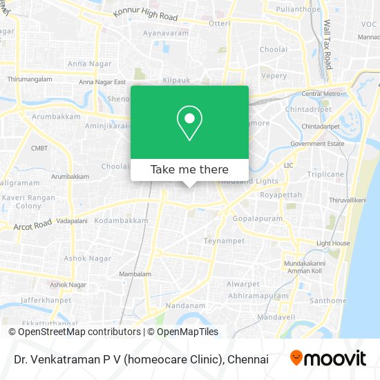 Dr. Venkatraman P V (homeocare Clinic) map