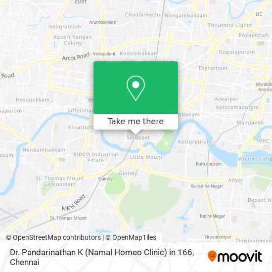 Dr. Pandarinathan K (Namal Homeo Clinic) in 166 map