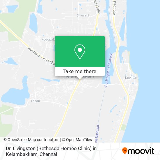 Dr. Livingston (Bethesda Homeo Clinic) in Kelambakkam map