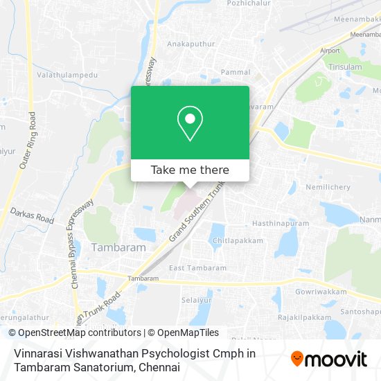 Vinnarasi Vishwanathan Psychologist Cmph in Tambaram Sanatorium map