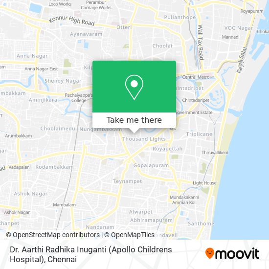 Dr. Aarthi Radhika Inuganti (Apollo Childrens Hospital) map