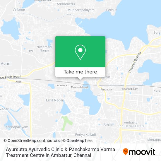 Ayursutra Ayurvedic Clinic & Panchakarma Varma Treatment Centre in Ambattur map