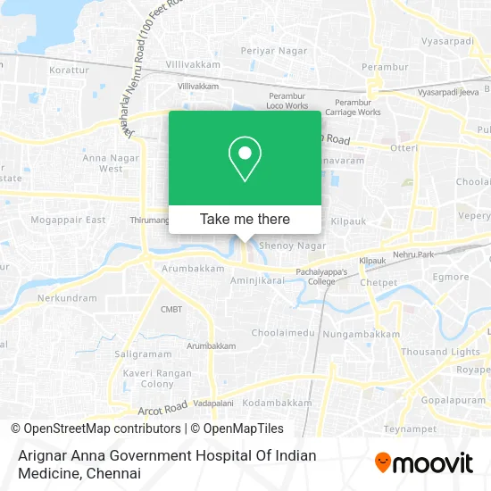 Arignar Anna Government Hospital Of Indian Medicine map