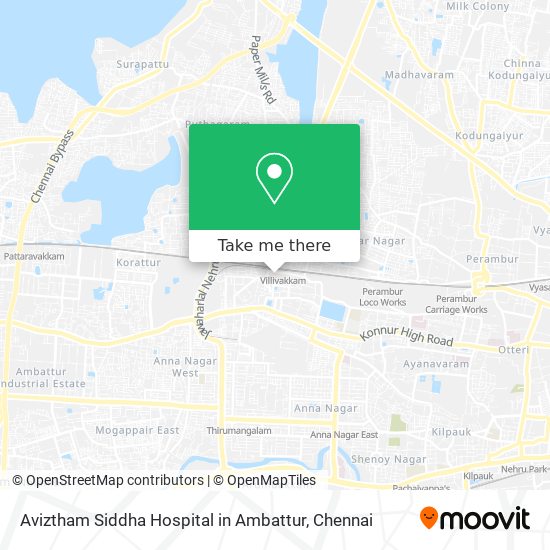 Aviztham Siddha Hospital in Ambattur map