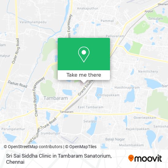 Sri Sai Siddha Clinic in Tambaram Sanatorium map