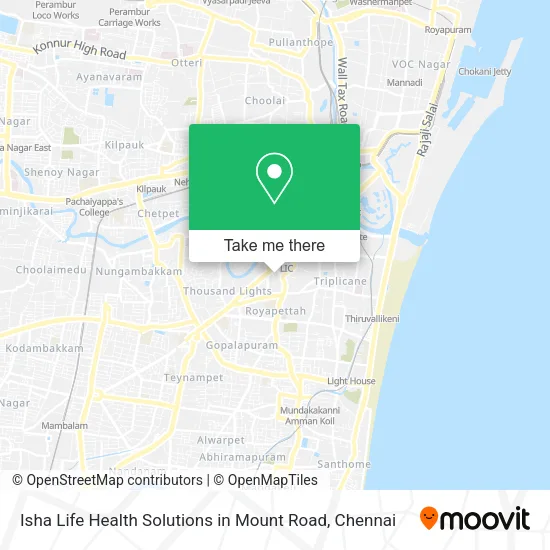 Isha Life Health Solutions in Mount Road map