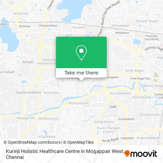 Kurinji Holistic Healthcare Centre in Mogappair West map