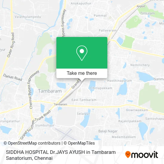 SIDDHA HOSPITAL Dr.JAYS AYUSH in Tambaram Sanatorium map