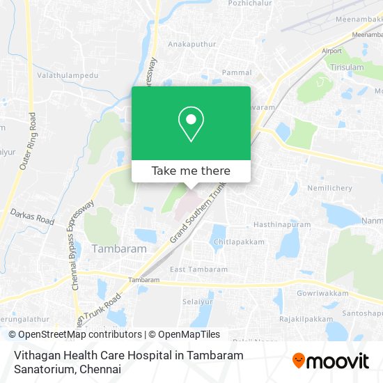 Vithagan Health Care Hospital in Tambaram Sanatorium map