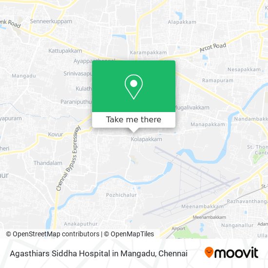 Agasthiars Siddha Hospital in Mangadu map