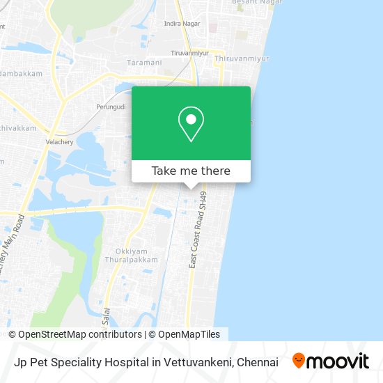 Jp Pet Speciality Hospital in Vettuvankeni map