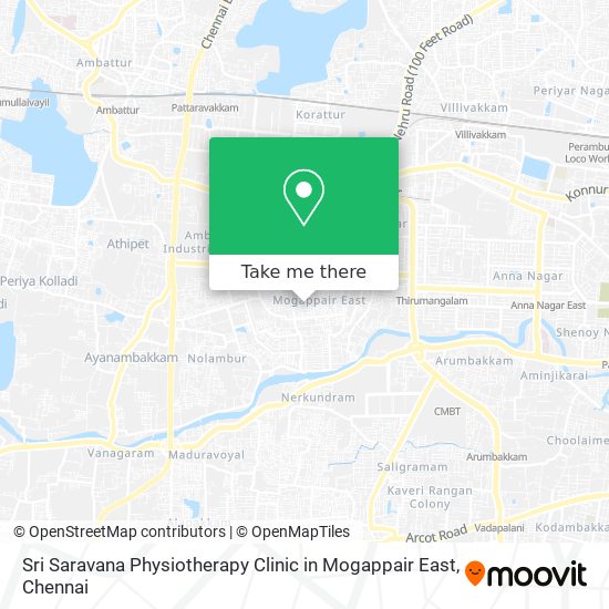 Sri Saravana Physiotherapy Clinic in Mogappair East map