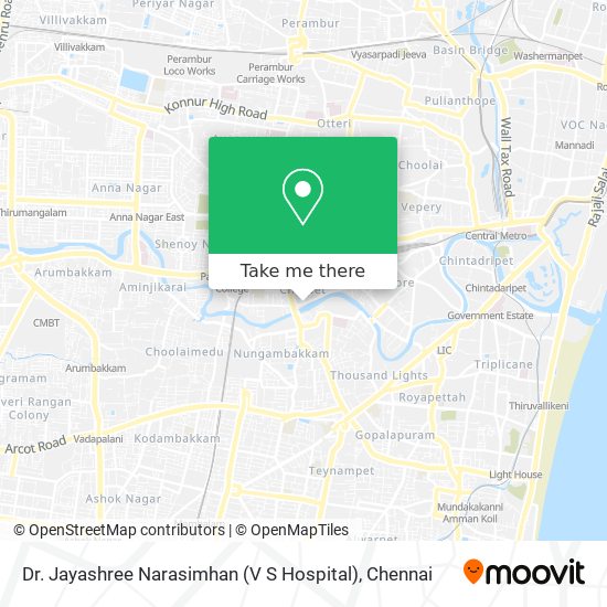Dr. Jayashree Narasimhan (V S Hospital) map
