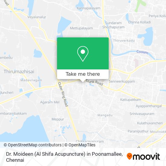 Dr. Moideen (Al Shifa Acupuncture) in Poonamallee map