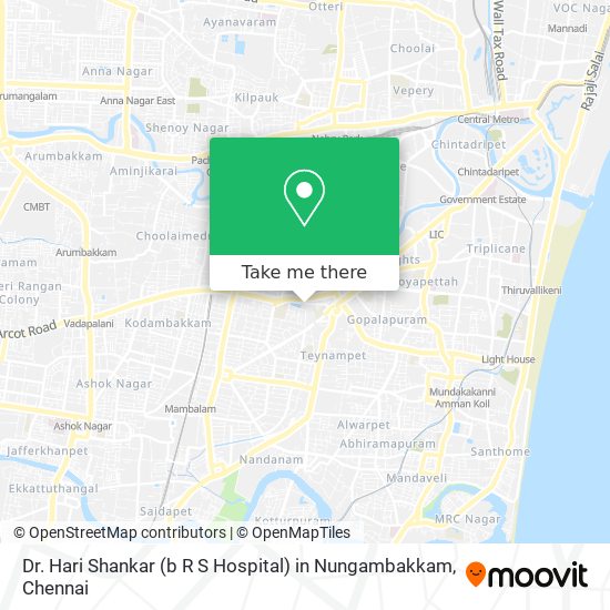 Dr. Hari Shankar (b R S Hospital) in Nungambakkam map