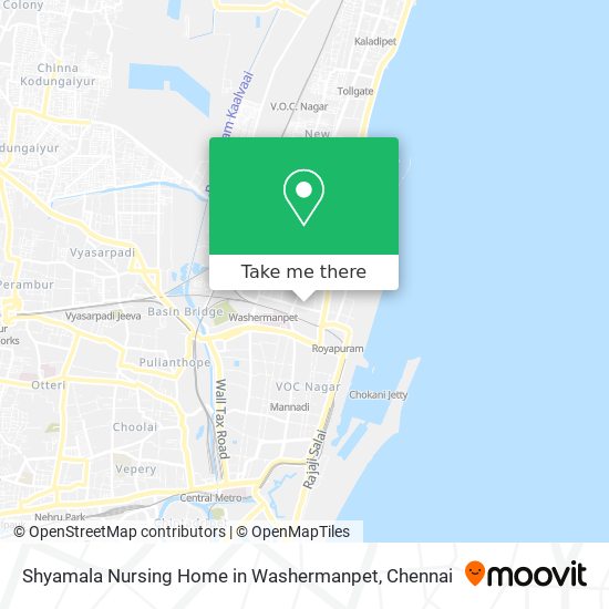 Shyamala Nursing Home in Washermanpet map