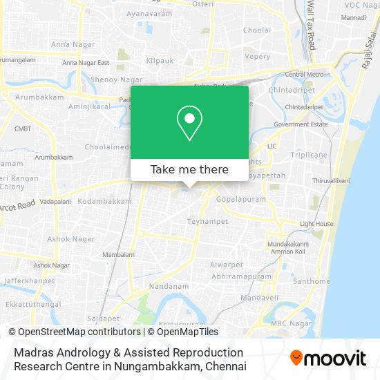 Madras Andrology & Assisted Reproduction Research Centre in Nungambakkam map