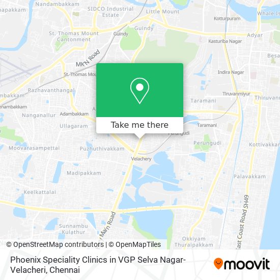Phoenix Speciality Clinics in VGP Selva Nagar-Velacheri map