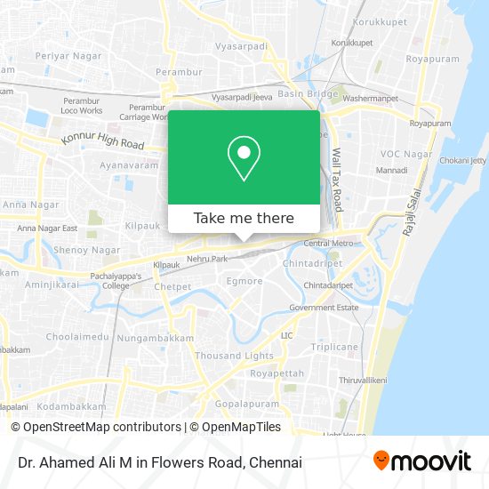 Dr. Ahamed Ali M in Flowers Road map