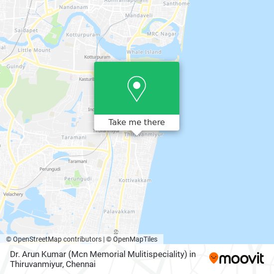 Dr. Arun Kumar (Mcn Memorial Mulitispeciality) in Thiruvanmiyur map