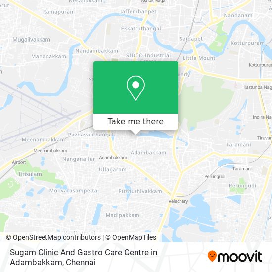 Sugam Clinic And Gastro Care Centre in Adambakkam map