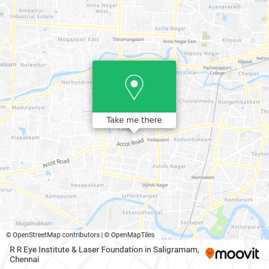 R R Eye Institute & Laser Foundation in Saligramam map