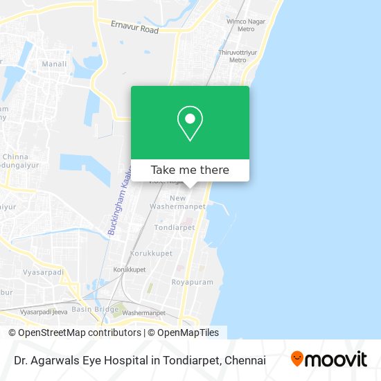 Dr. Agarwals Eye Hospital in Tondiarpet map
