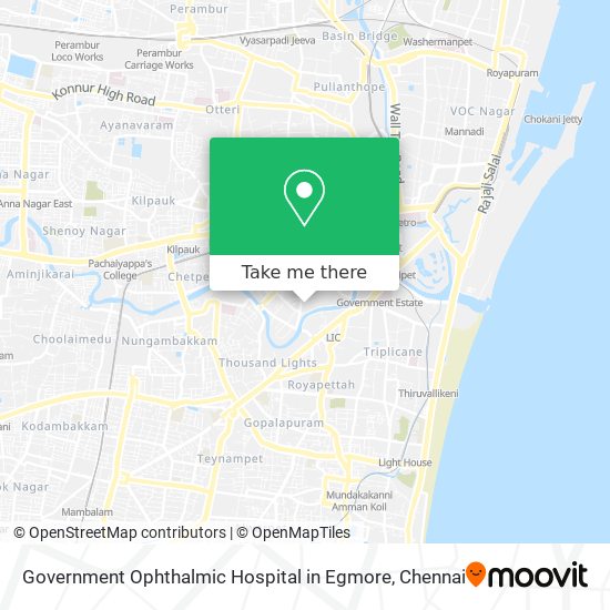 Government Ophthalmic Hospital in Egmore map