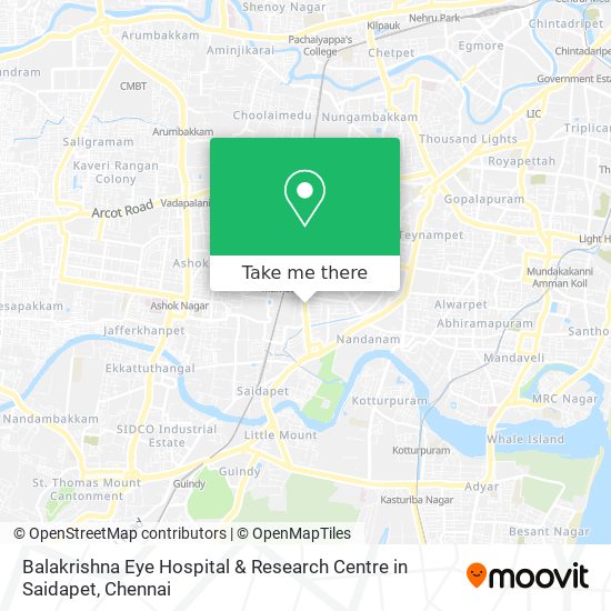 Balakrishna Eye Hospital & Research Centre in Saidapet map