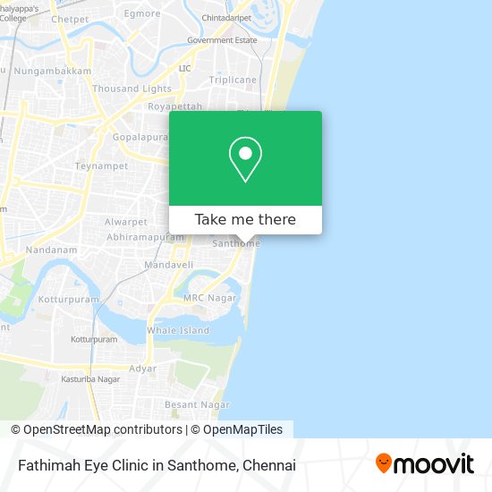 Fathimah Eye Clinic in Santhome map