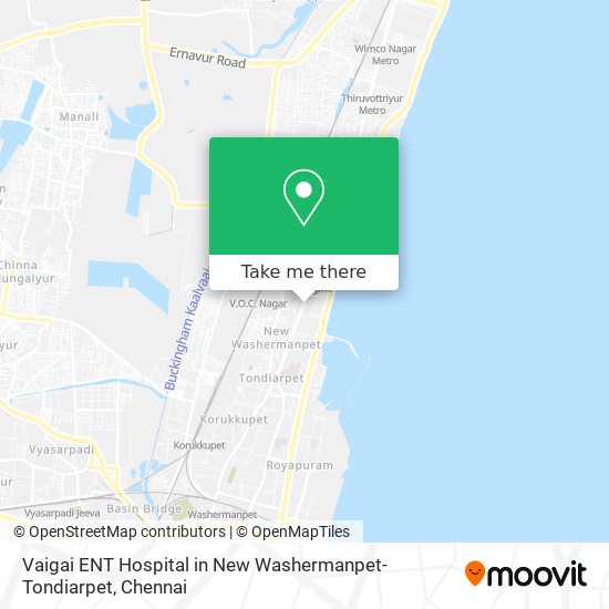 Vaigai ENT Hospital in New Washermanpet-Tondiarpet map