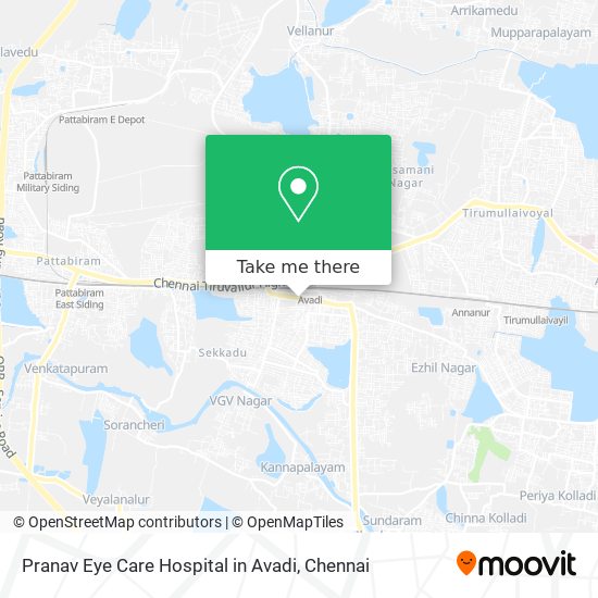Pranav Eye Care Hospital in Avadi map