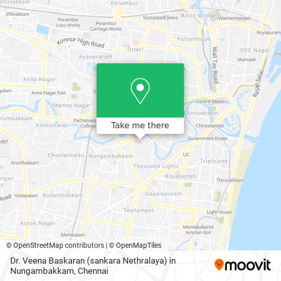 Dr. Veena Baskaran (sankara Nethralaya) in Nungambakkam map