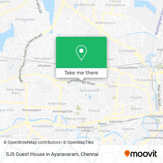 SJS Guest House in Ayanavaram map