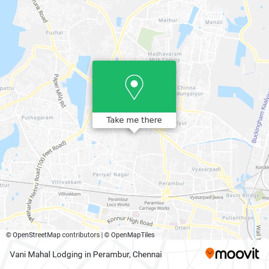 Vani Mahal Lodging in Perambur map