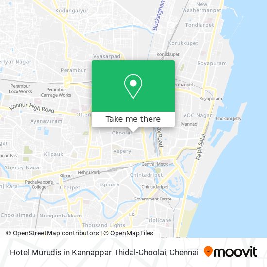 Hotel Murudis in Kannappar Thidal-Choolai map