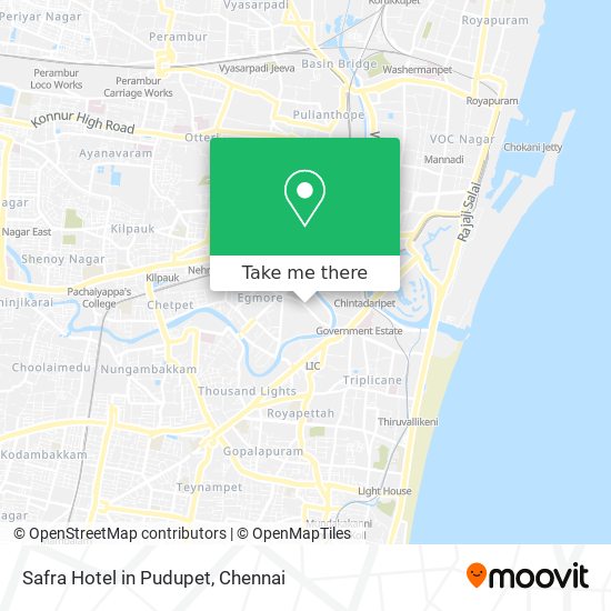 Safra Hotel in Pudupet map