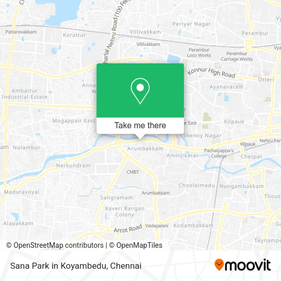 Sana Park in Koyambedu map