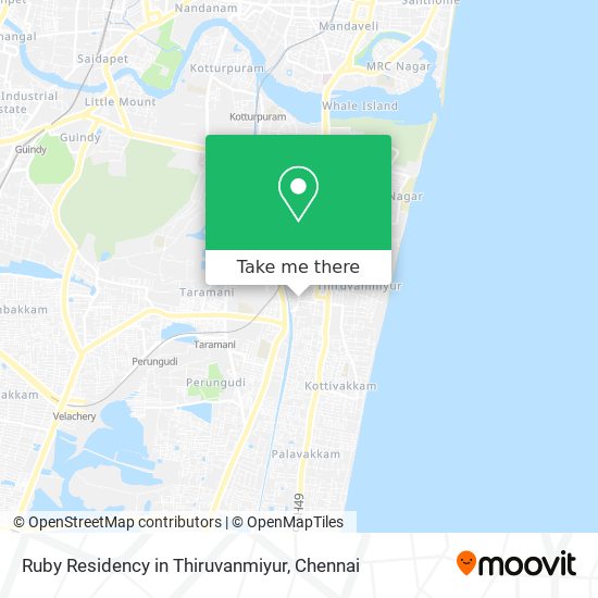 Ruby Residency in Thiruvanmiyur map